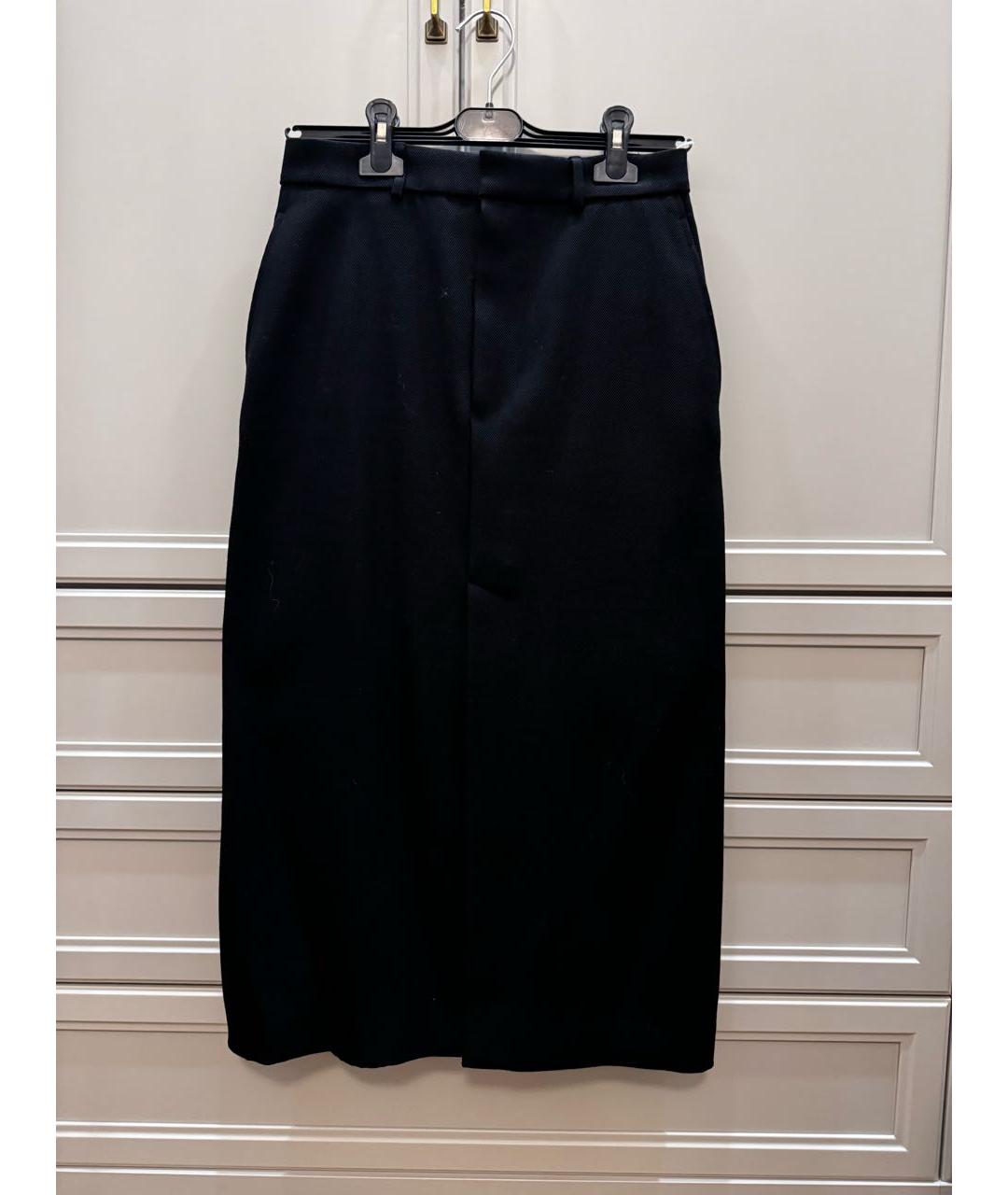 AMI Черная шерстяная юбка миди, фото 7