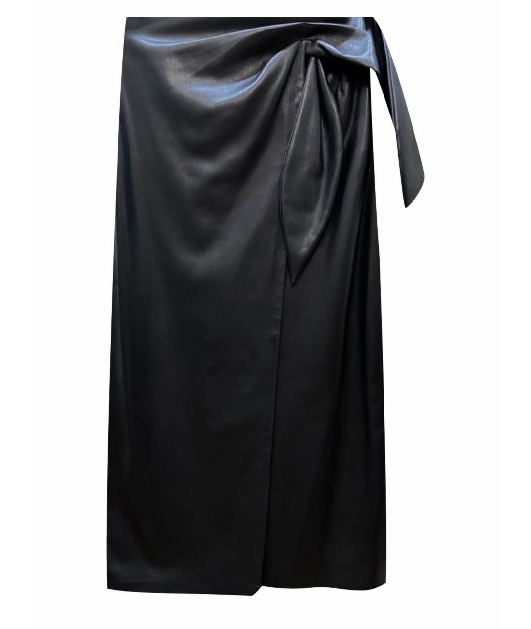 NANUSHKA Черная синтетическая юбка миди, фото 1