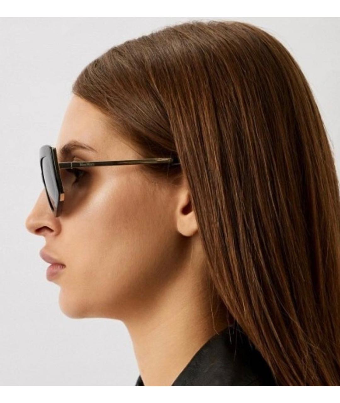 MAX MARA Черные пластиковые солнцезащитные очки, фото 6