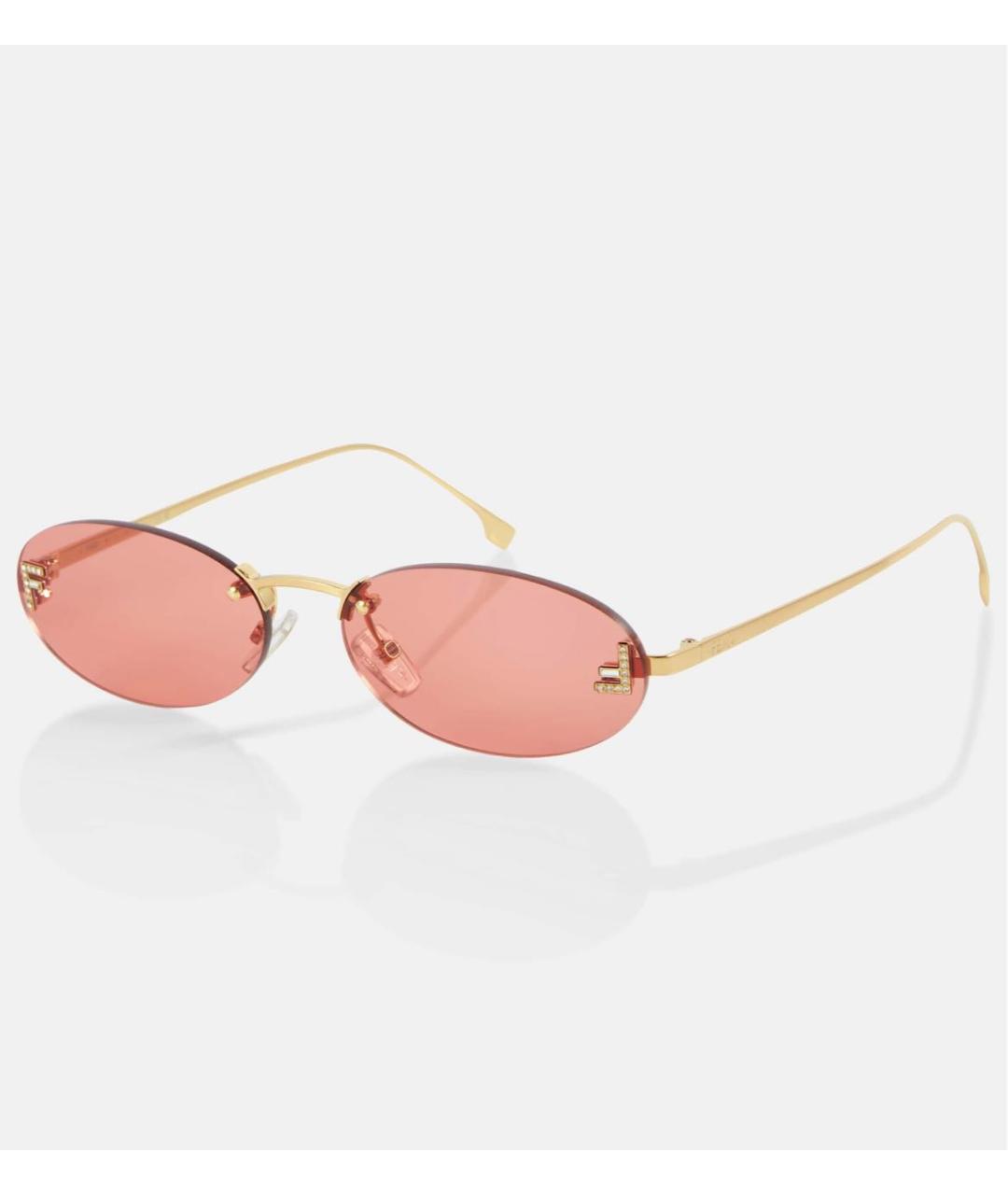 FENDI Розовые солнцезащитные очки, фото 4