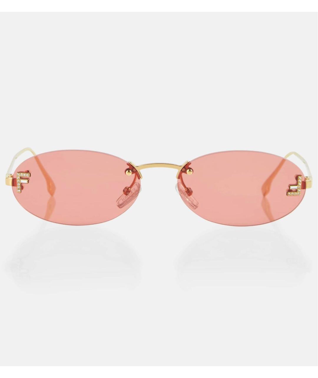 FENDI Розовые солнцезащитные очки, фото 7