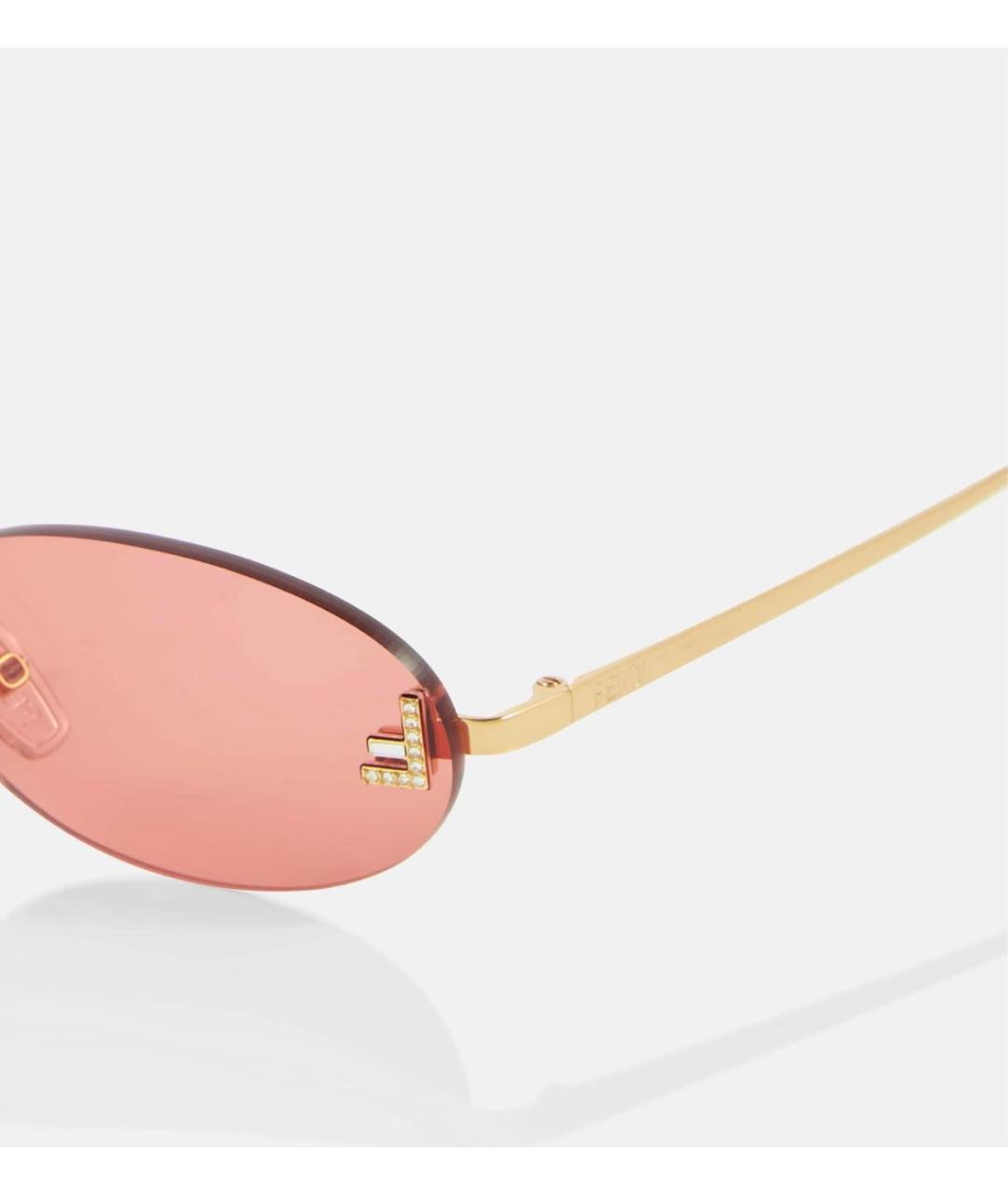 FENDI Розовые солнцезащитные очки, фото 2