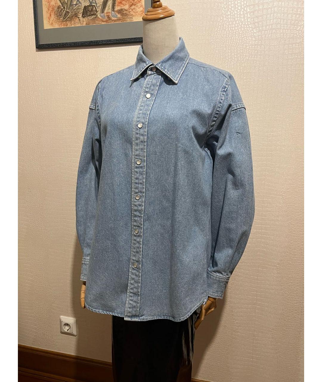 BALENCIAGA Голубая деним рубашка, фото 5