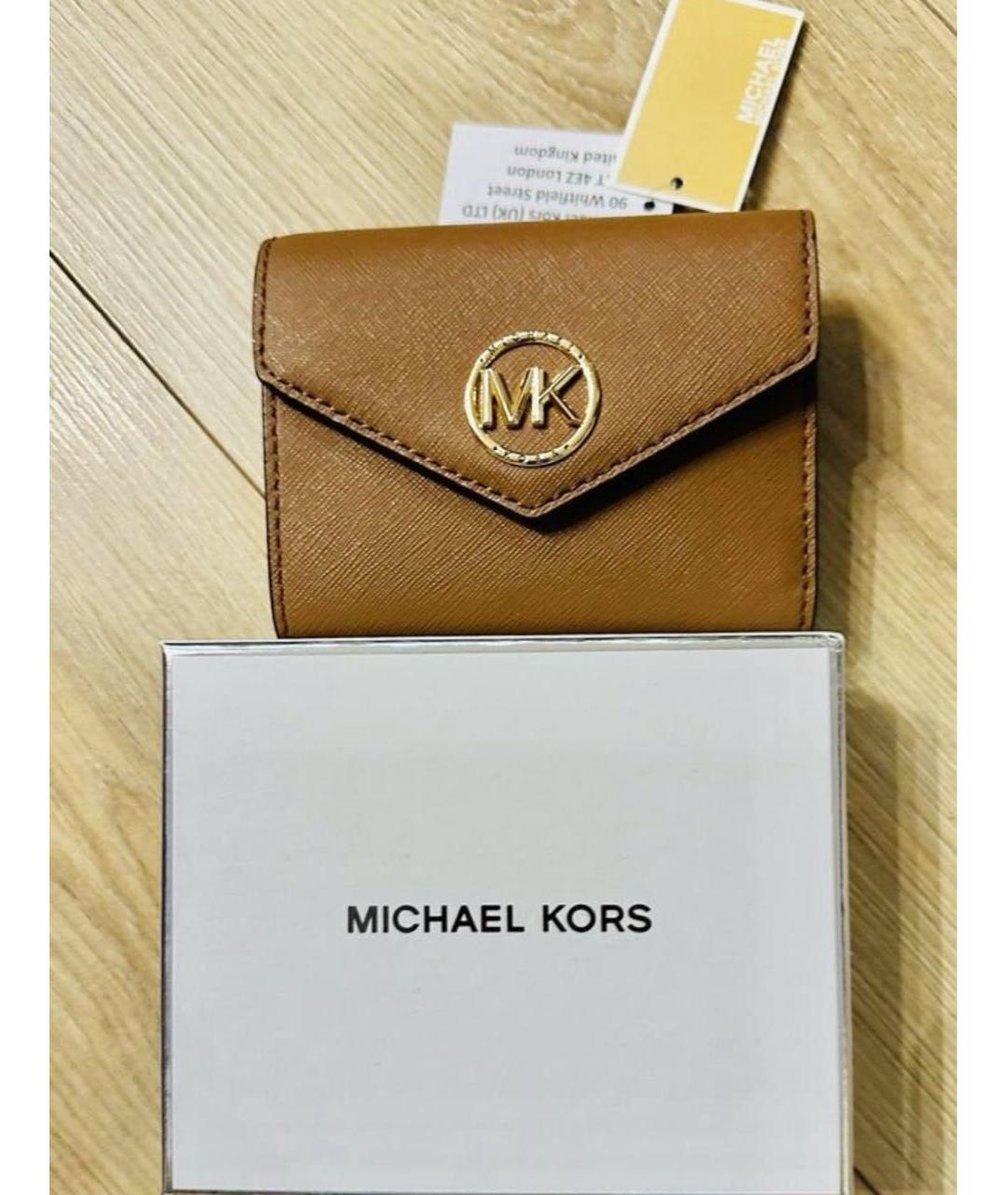 MICHAEL KORS Коричневый кошелек из искусственной кожи, фото 5