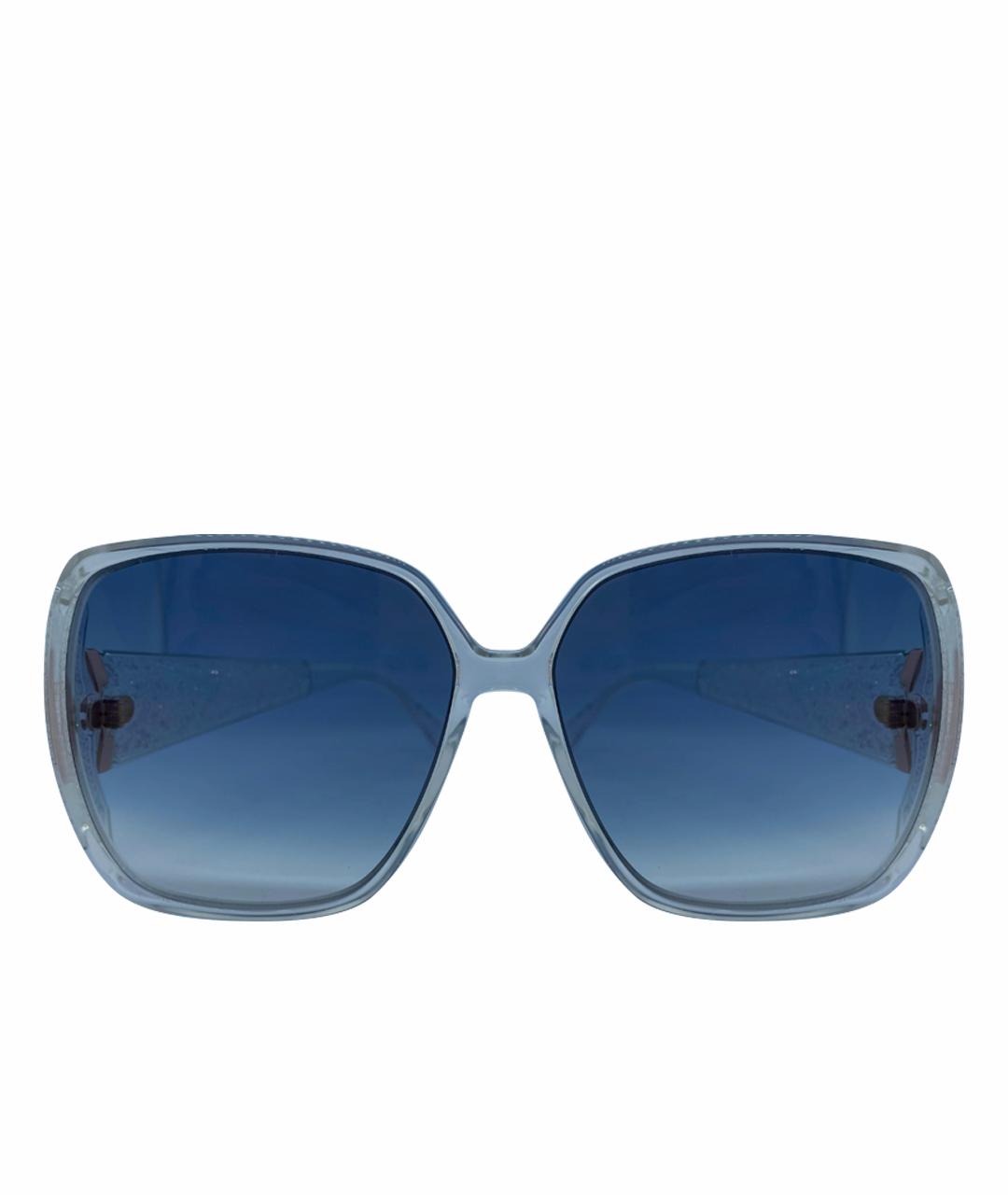JIMMY CHOO Серебряные пластиковые солнцезащитные очки, фото 1