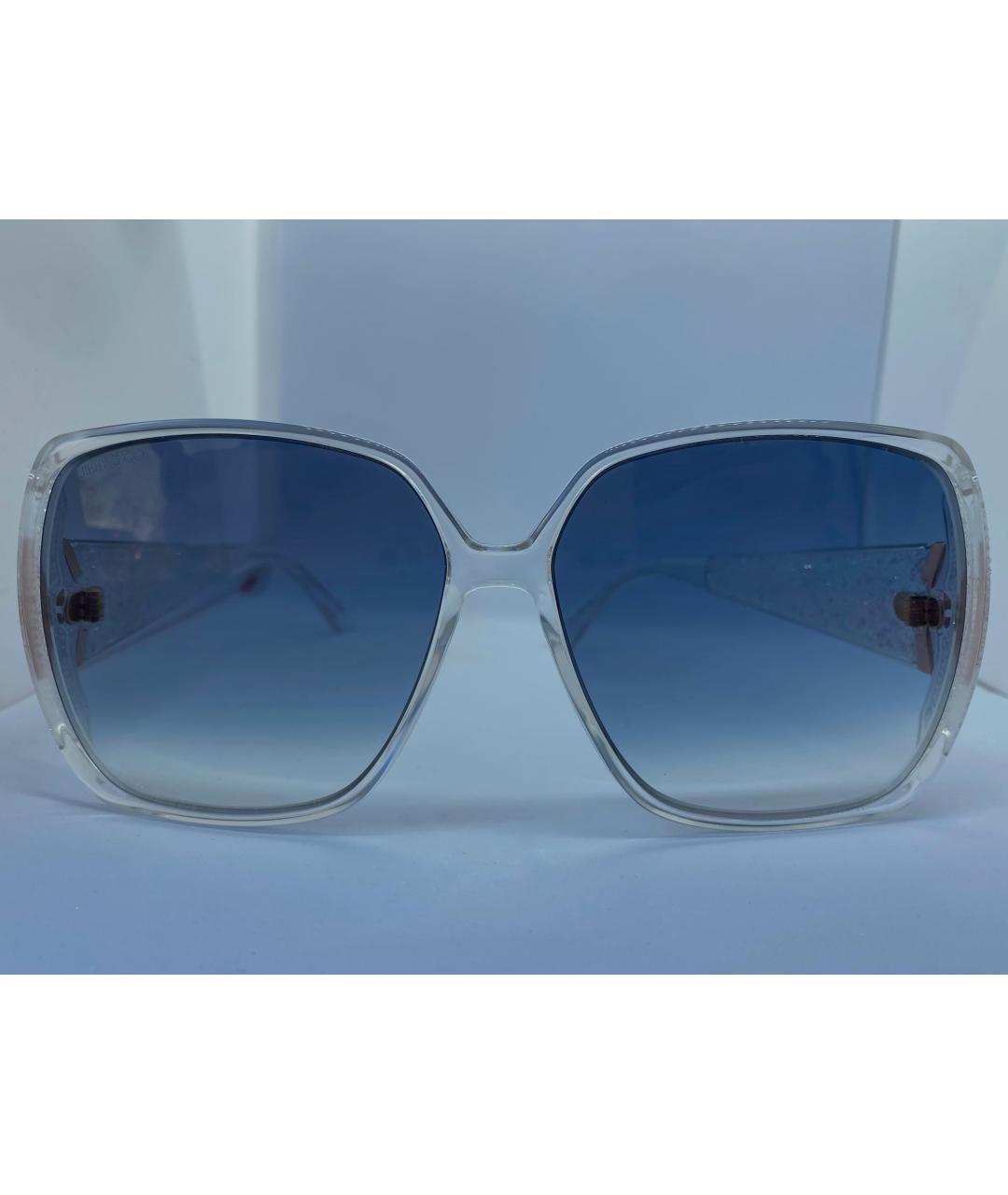 JIMMY CHOO Серебряные пластиковые солнцезащитные очки, фото 8