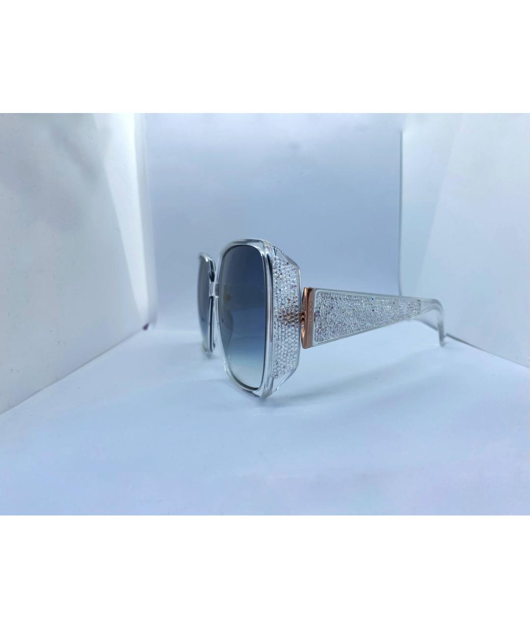 JIMMY CHOO Серебряные пластиковые солнцезащитные очки, фото 2
