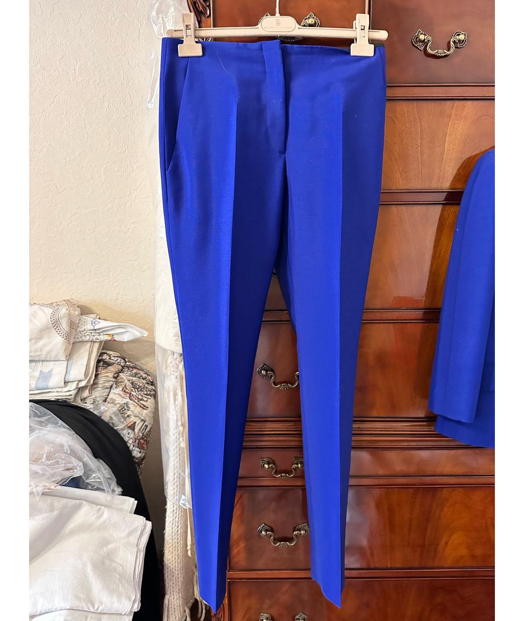 CHRISTIAN DIOR PRE-OWNED Синий шерстяной костюм с брюками, фото 2