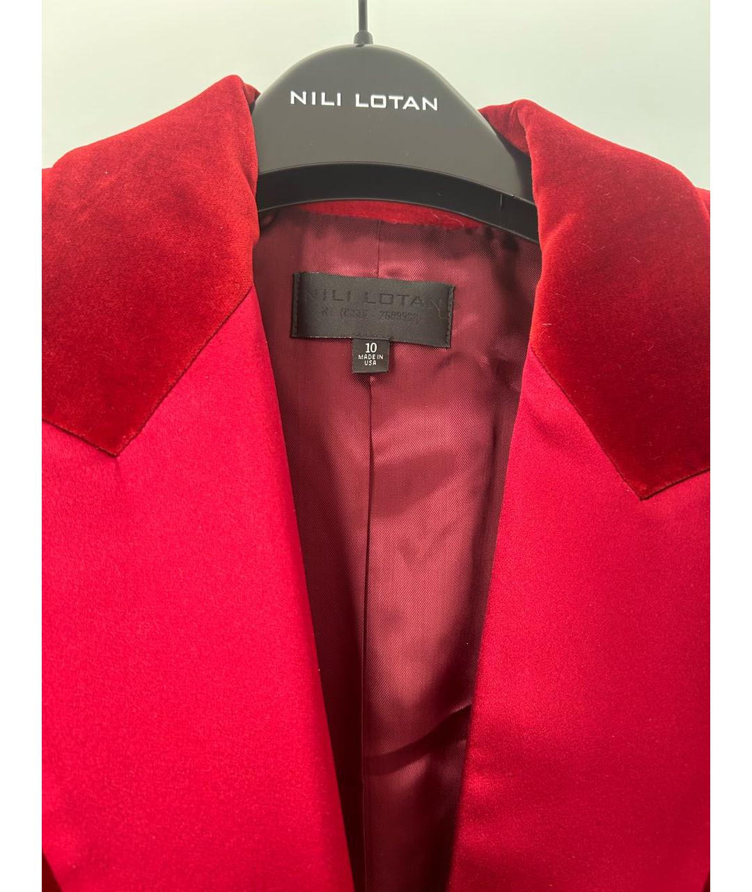 NILI LOTAN Красный хлопковый жакет/пиджак, фото 6