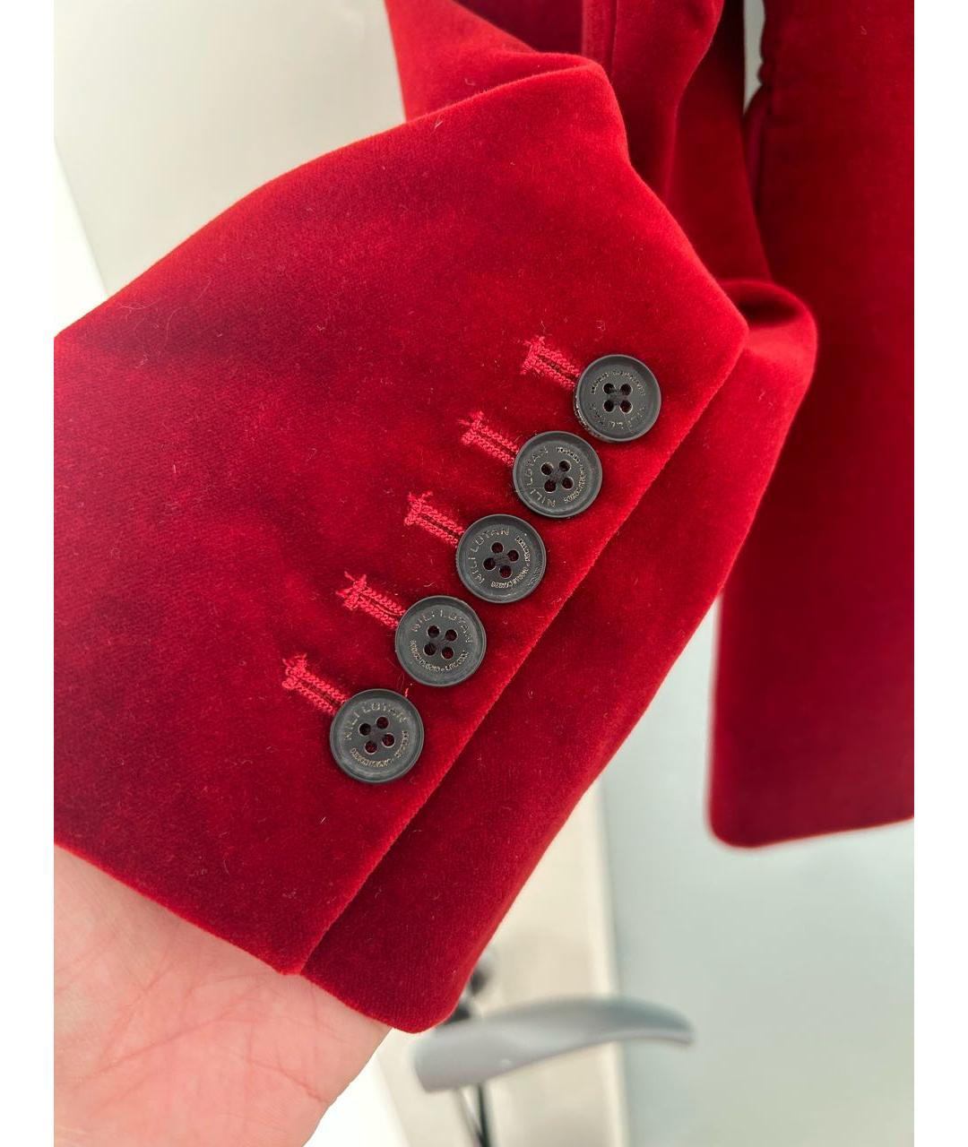 NILI LOTAN Красный хлопковый жакет/пиджак, фото 8