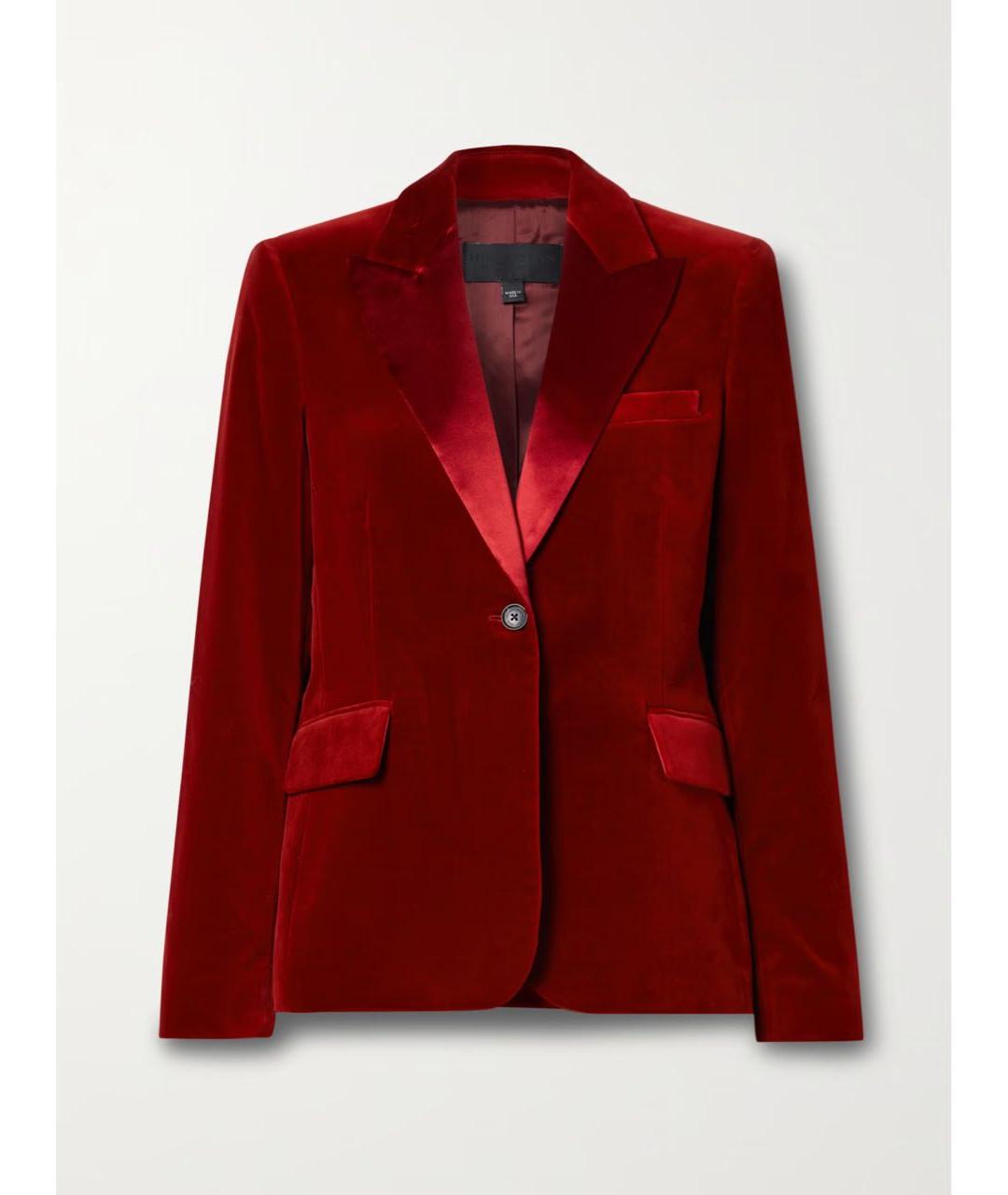 NILI LOTAN Красный хлопковый жакет/пиджак, фото 9