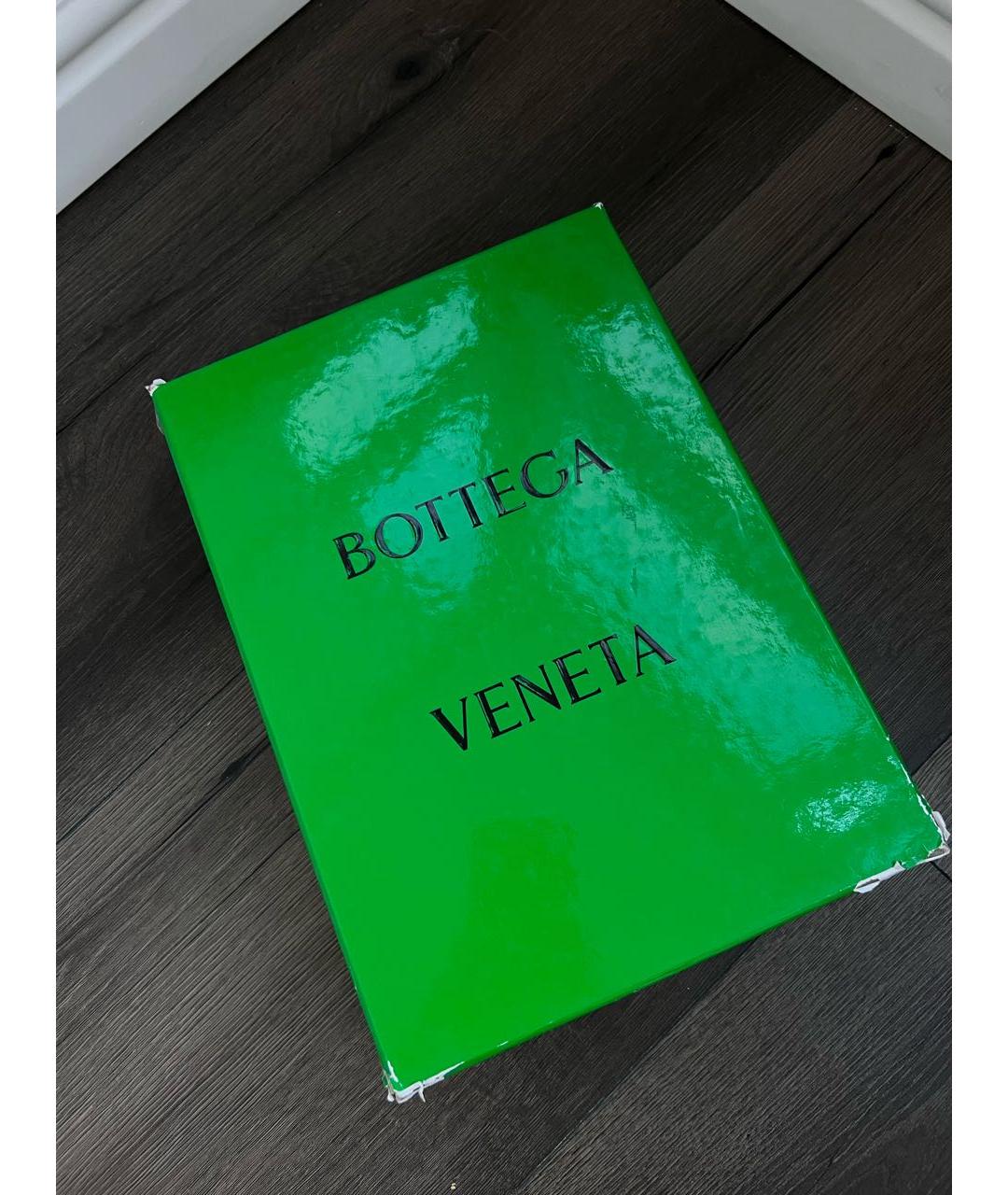 BOTTEGA VENETA Бежевые кожаные босоножки, фото 4