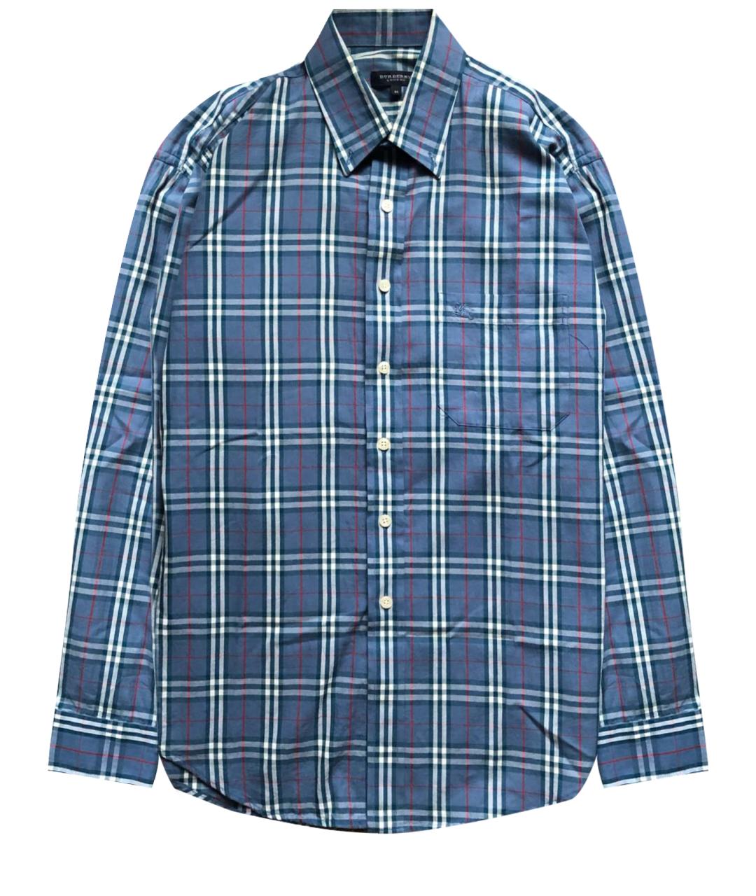 BURBERRY Синяя хлопковая кэжуал рубашка, фото 1