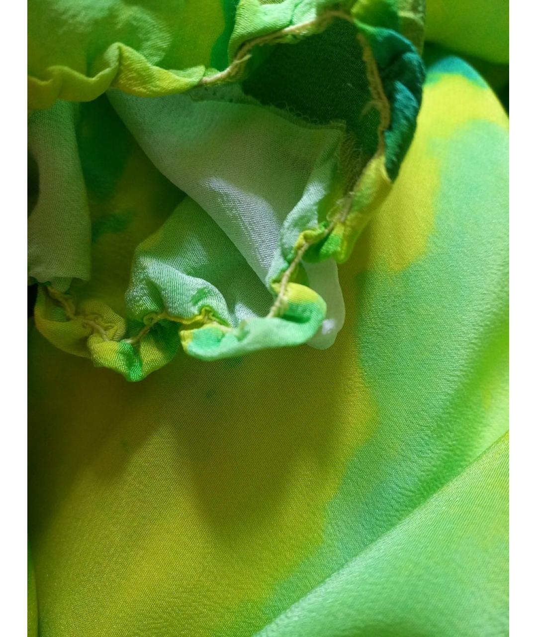 PLEIN SUD JEANIUS Зеленая шелковая блузы, фото 7