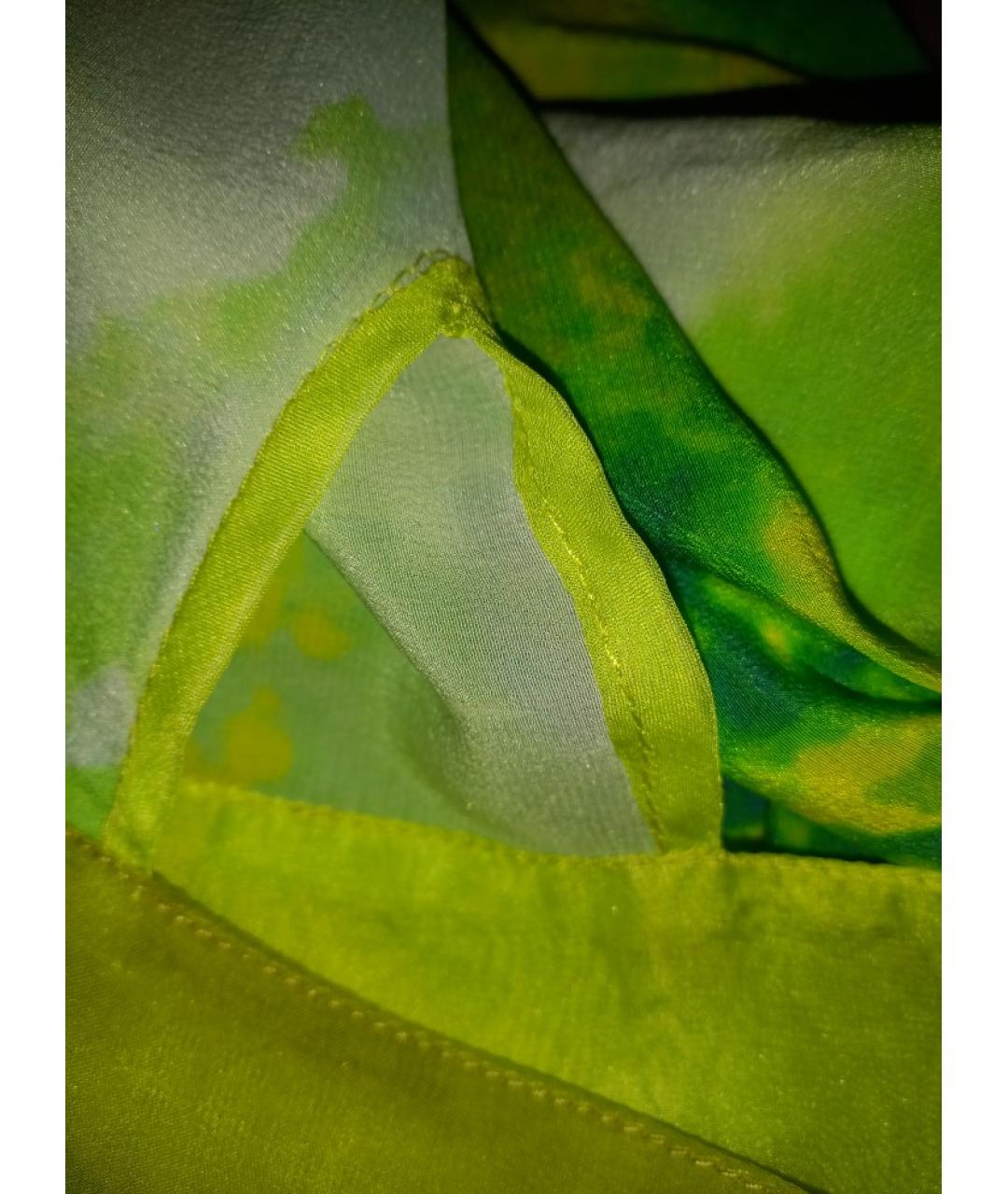 PLEIN SUD JEANIUS Зеленая шелковая блузы, фото 9