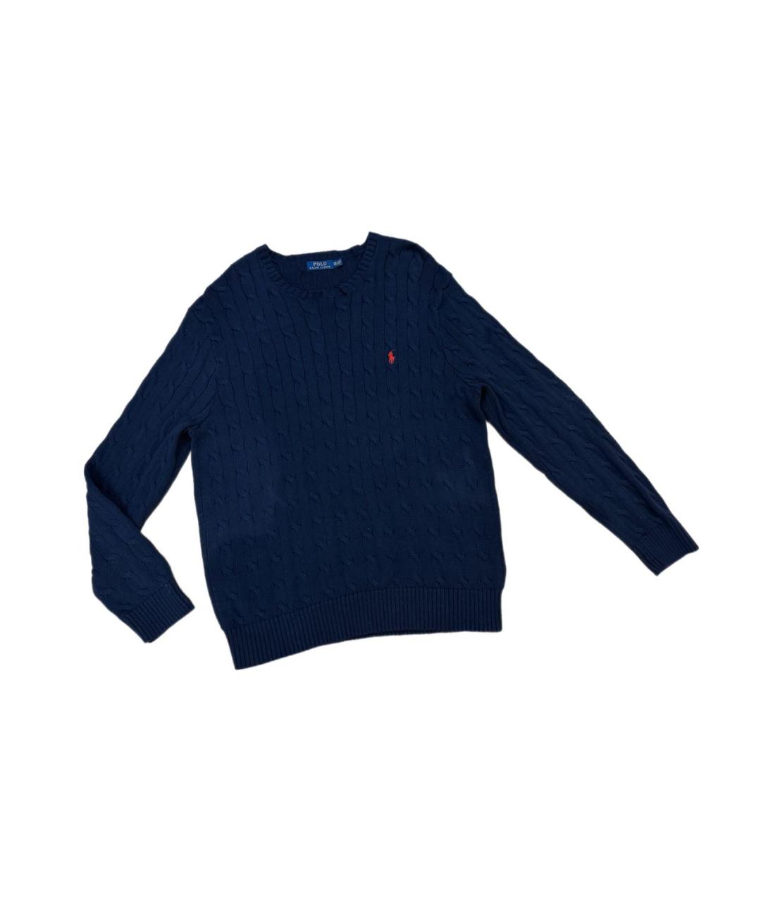 POLO RALPH LAUREN Темно-синий хлопковый джемпер / свитер, фото 6