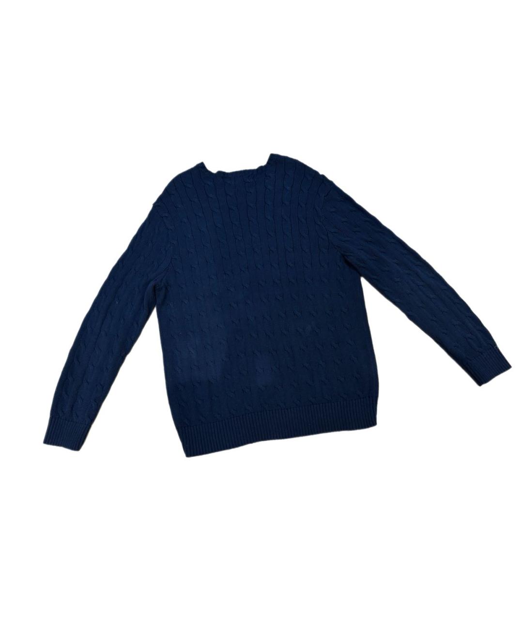 POLO RALPH LAUREN Темно-синий хлопковый джемпер / свитер, фото 7