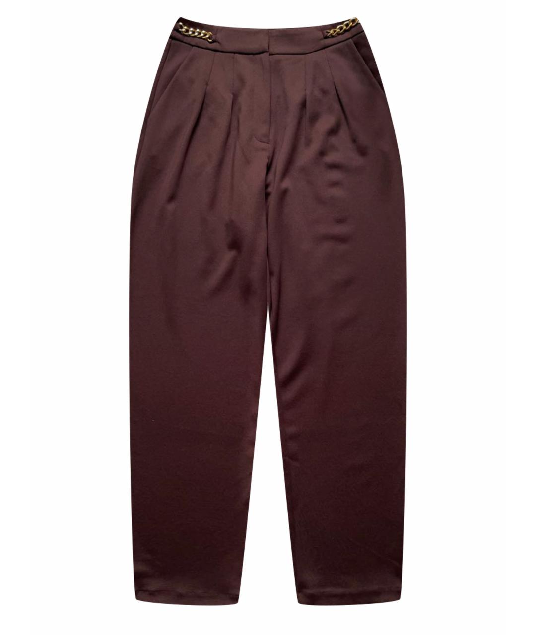 MICHAEL MICHAEL KORS Коричневые вискозные прямые брюки, фото 1