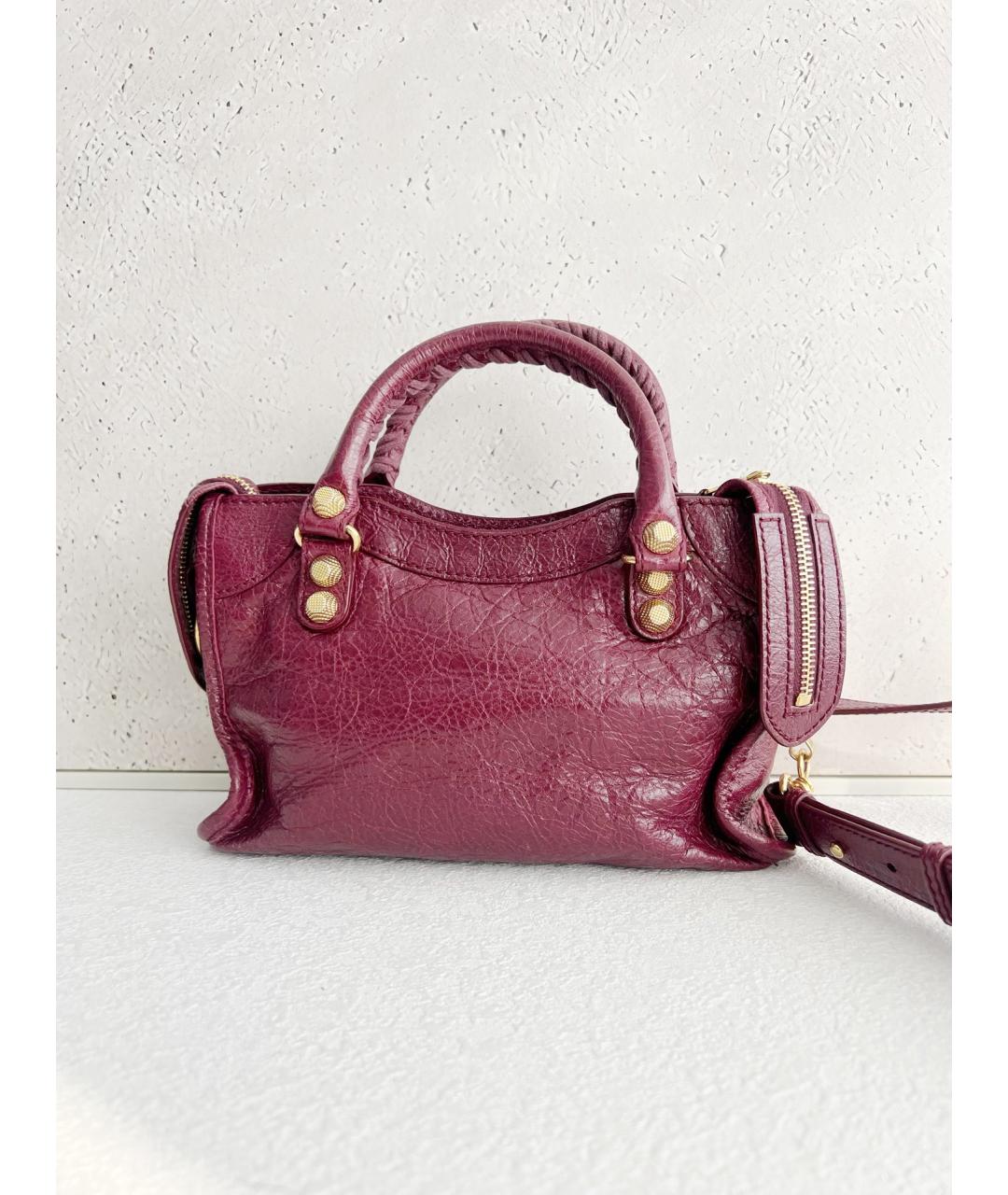 BALENCIAGA Фуксия кожаная сумка тоут, фото 2