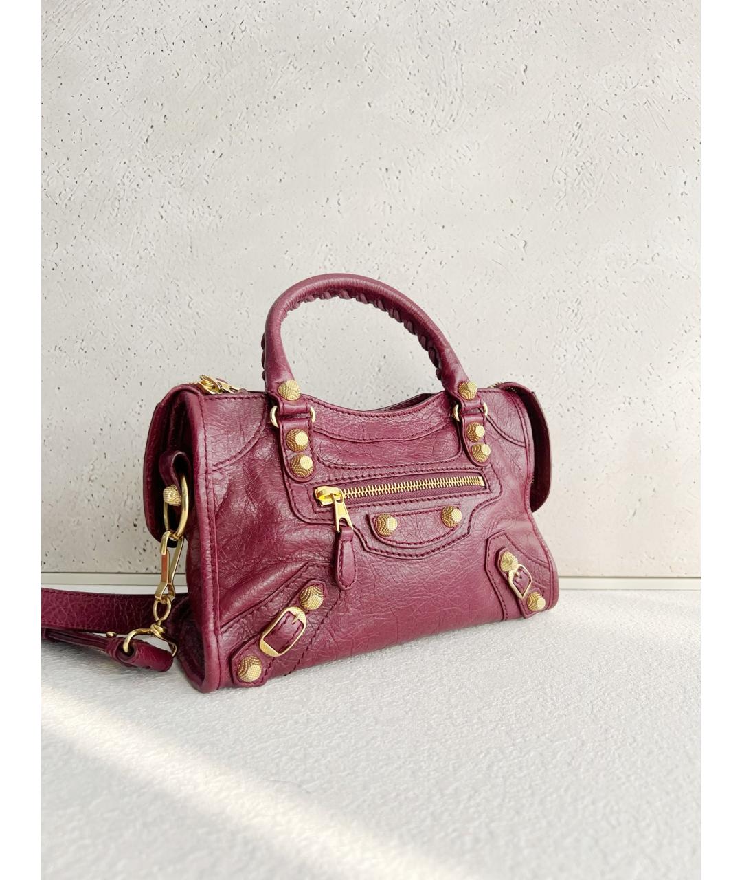 BALENCIAGA Фуксия кожаная сумка тоут, фото 4