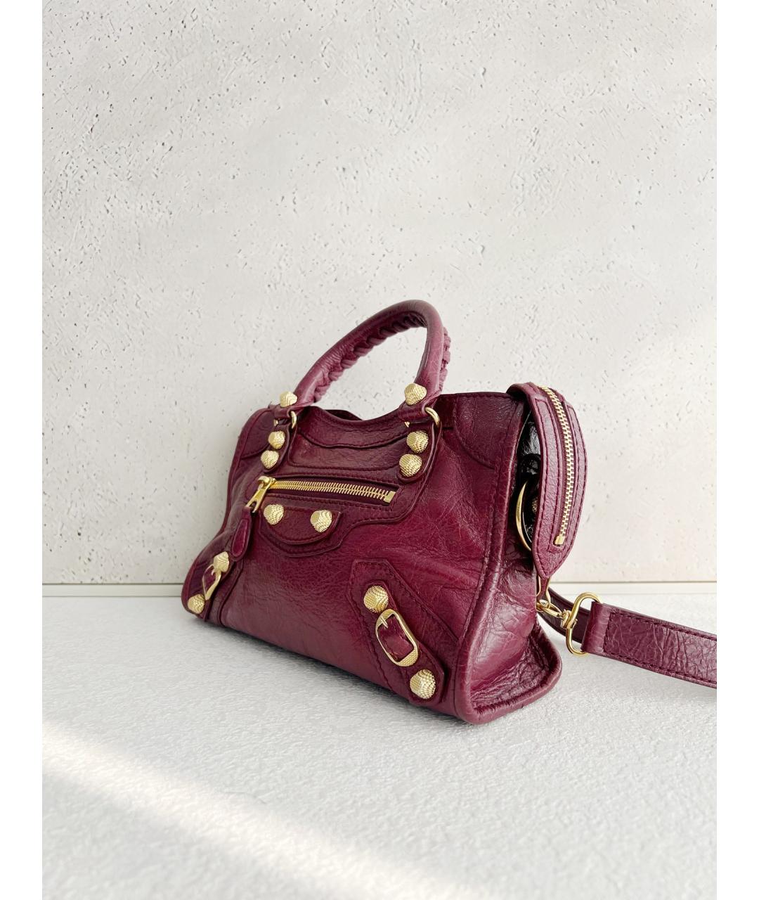 BALENCIAGA Фуксия кожаная сумка тоут, фото 3