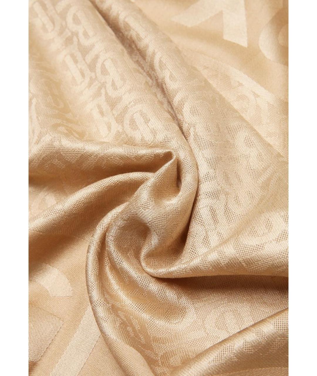 BURBERRY Бежевый шерстяной платок, фото 3