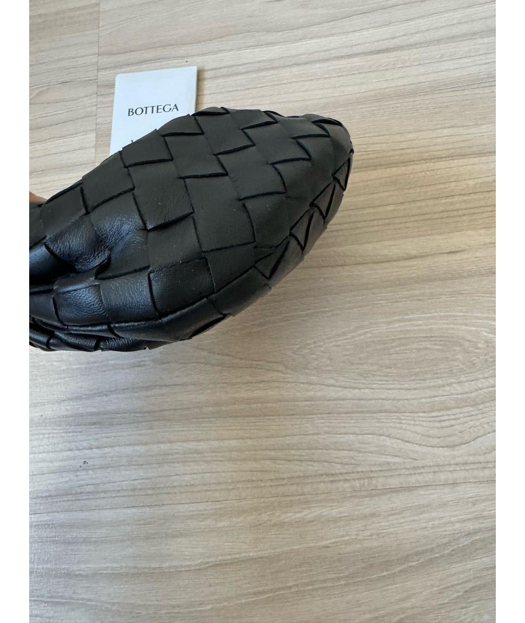 BOTTEGA VENETA Черная кожаная сумка с короткими ручками, фото 4