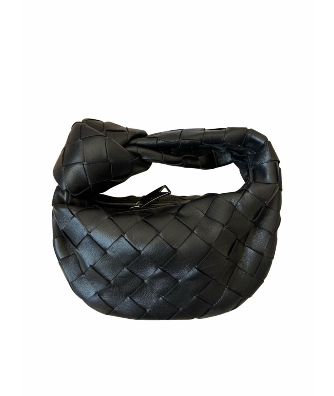 BOTTEGA VENETA Черная кожаная сумка с короткими ручками, фото 1