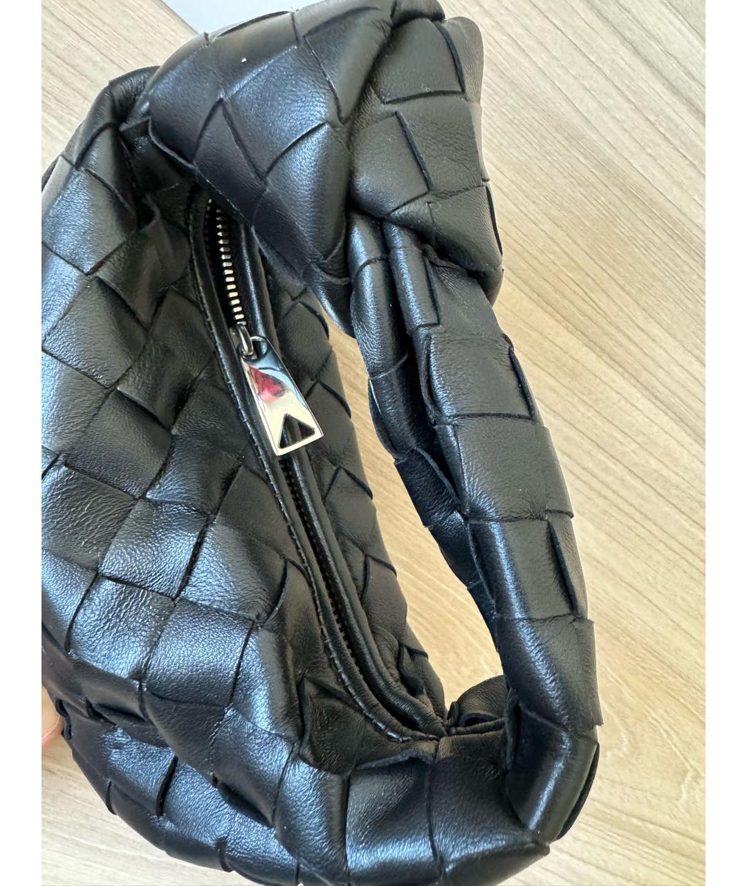 BOTTEGA VENETA Черная кожаная сумка с короткими ручками, фото 8