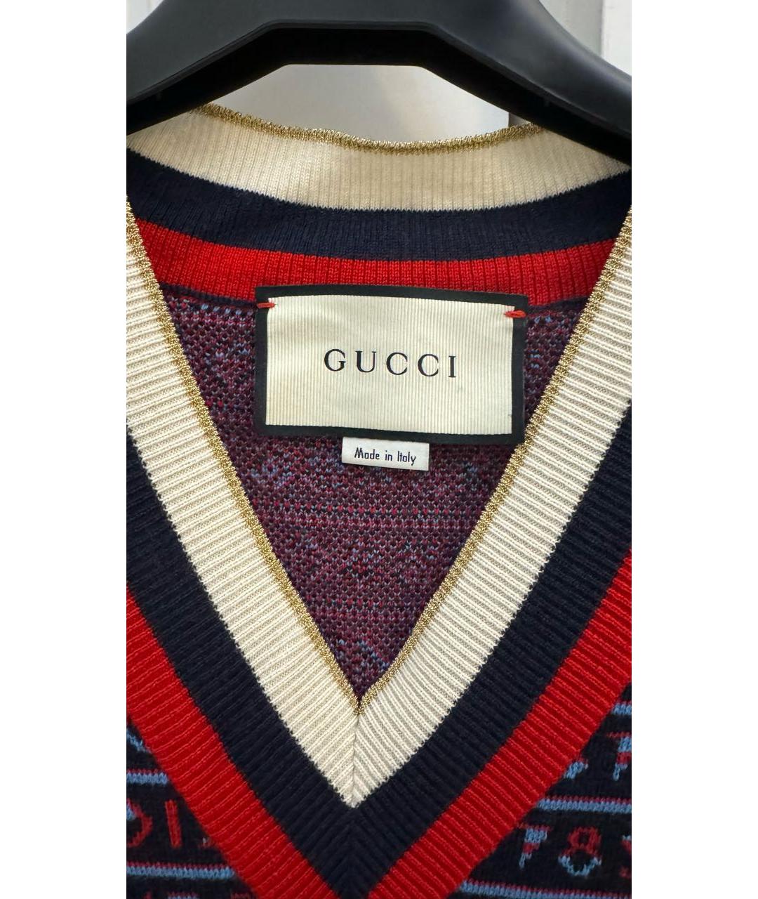 GUCCI Мульти шерстяная жилетка, фото 4