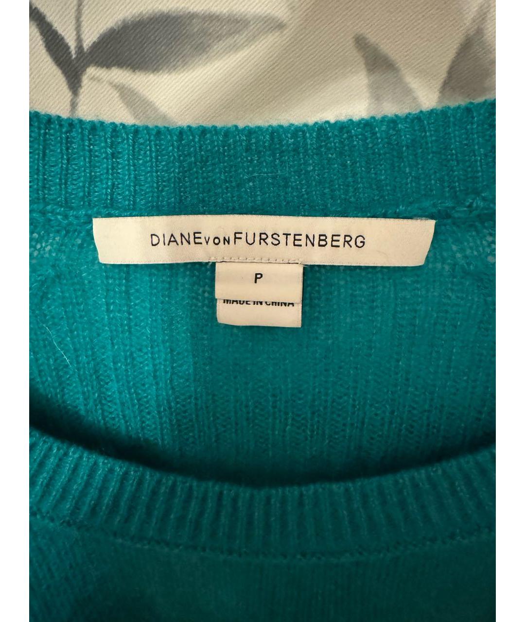 DIANE VON FURSTENBERG Зеленый кашемировый джемпер / свитер, фото 3
