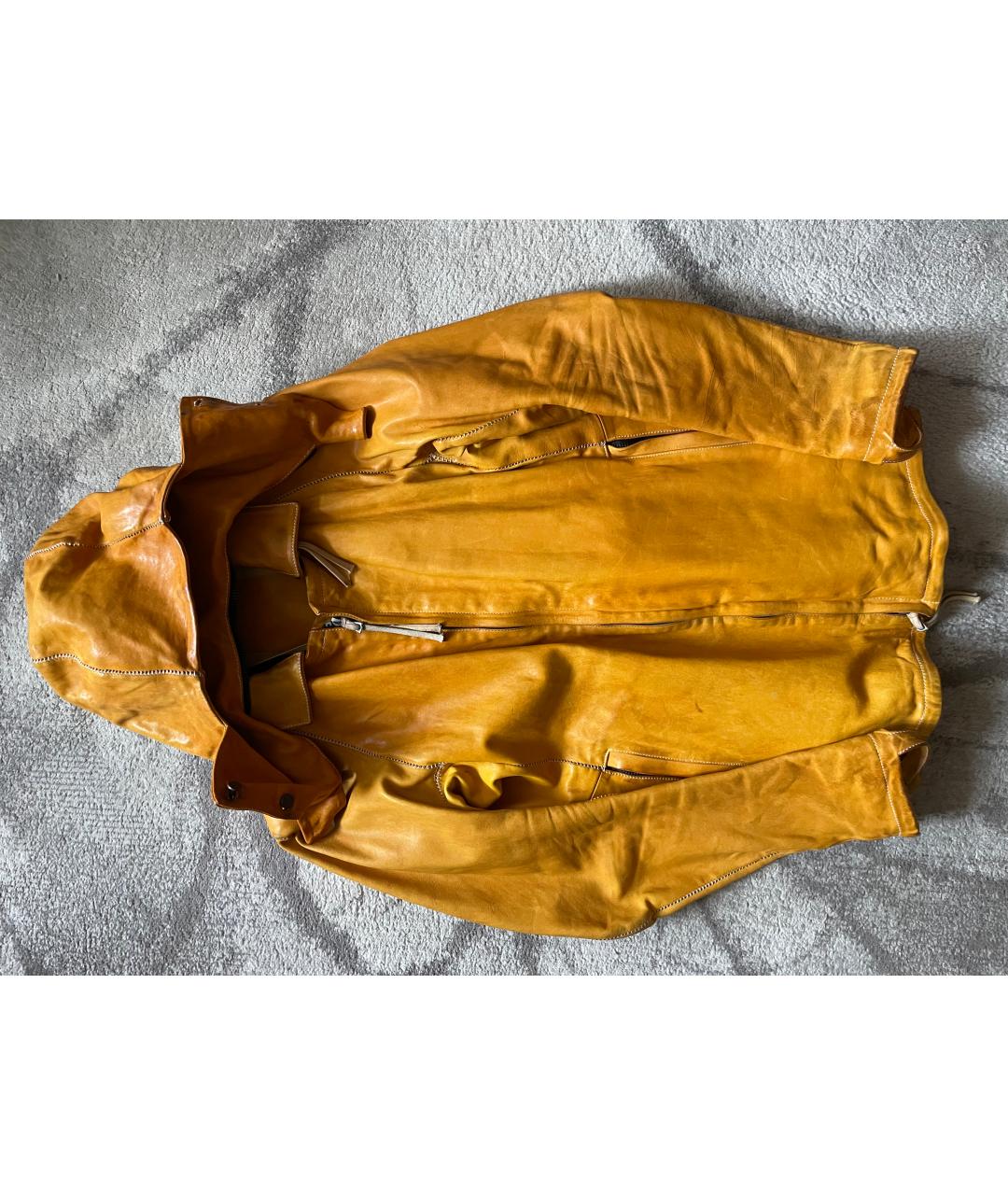 BORIS BIDJAN Желтая кожаная куртка, фото 2