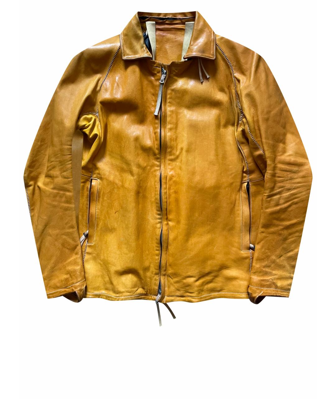 BORIS BIDJAN Желтая кожаная куртка, фото 1