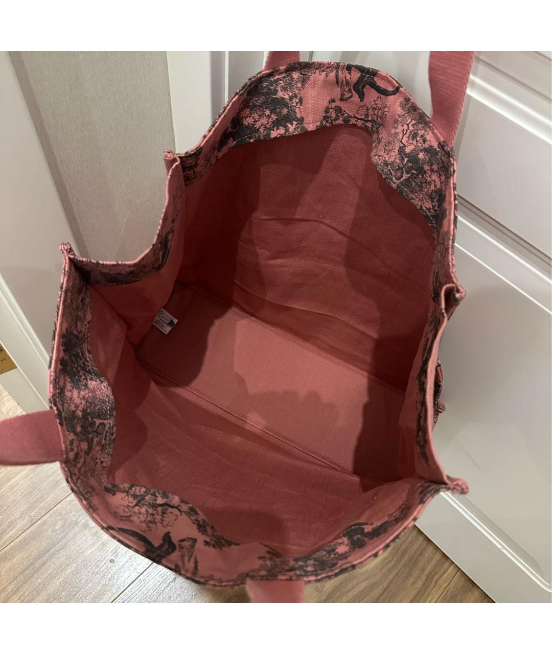 CHRISTIAN DIOR PRE-OWNED Розовая тканевая пляжная сумка, фото 3