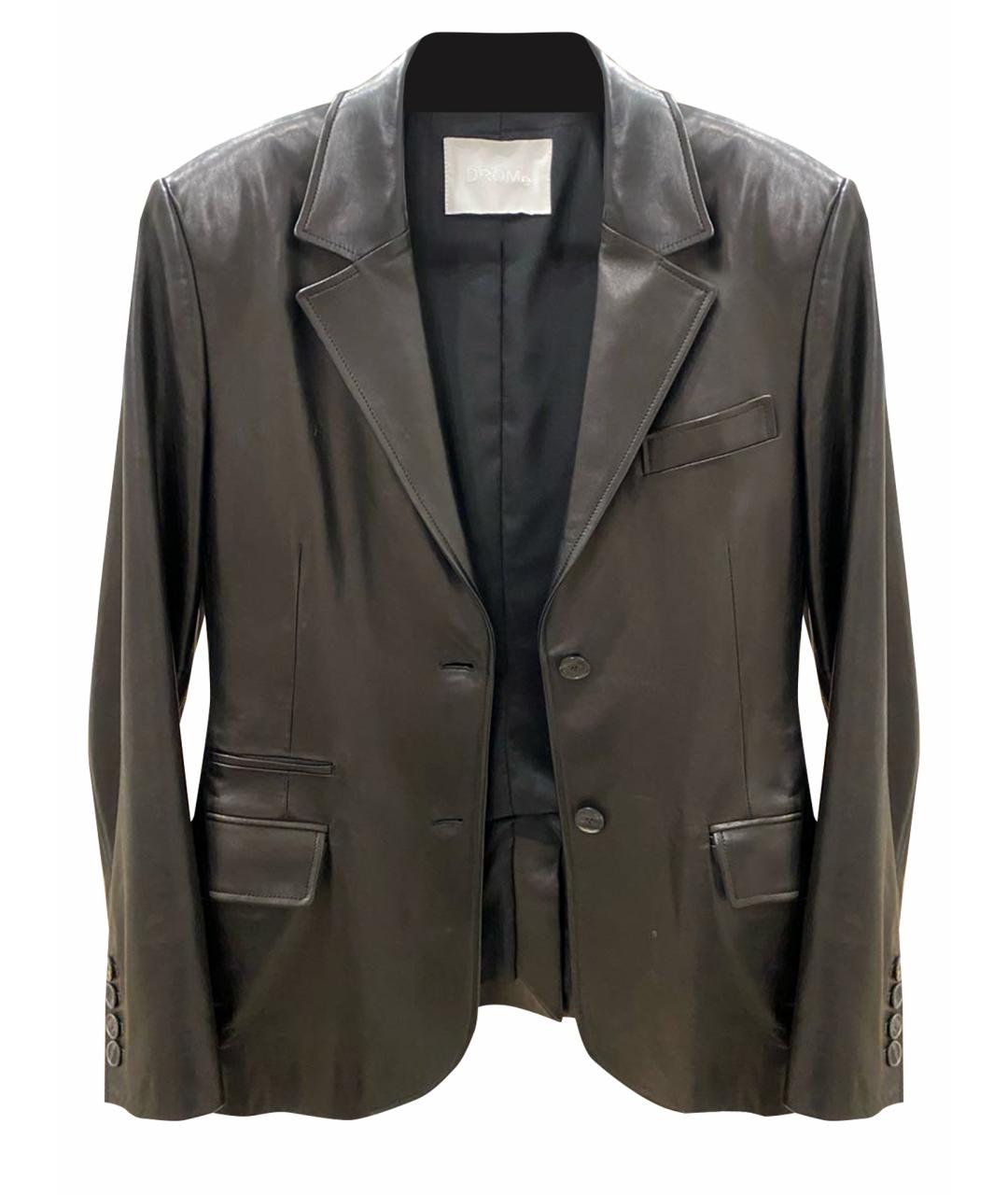 DROME Черный кожаный жакет/пиджак, фото 1