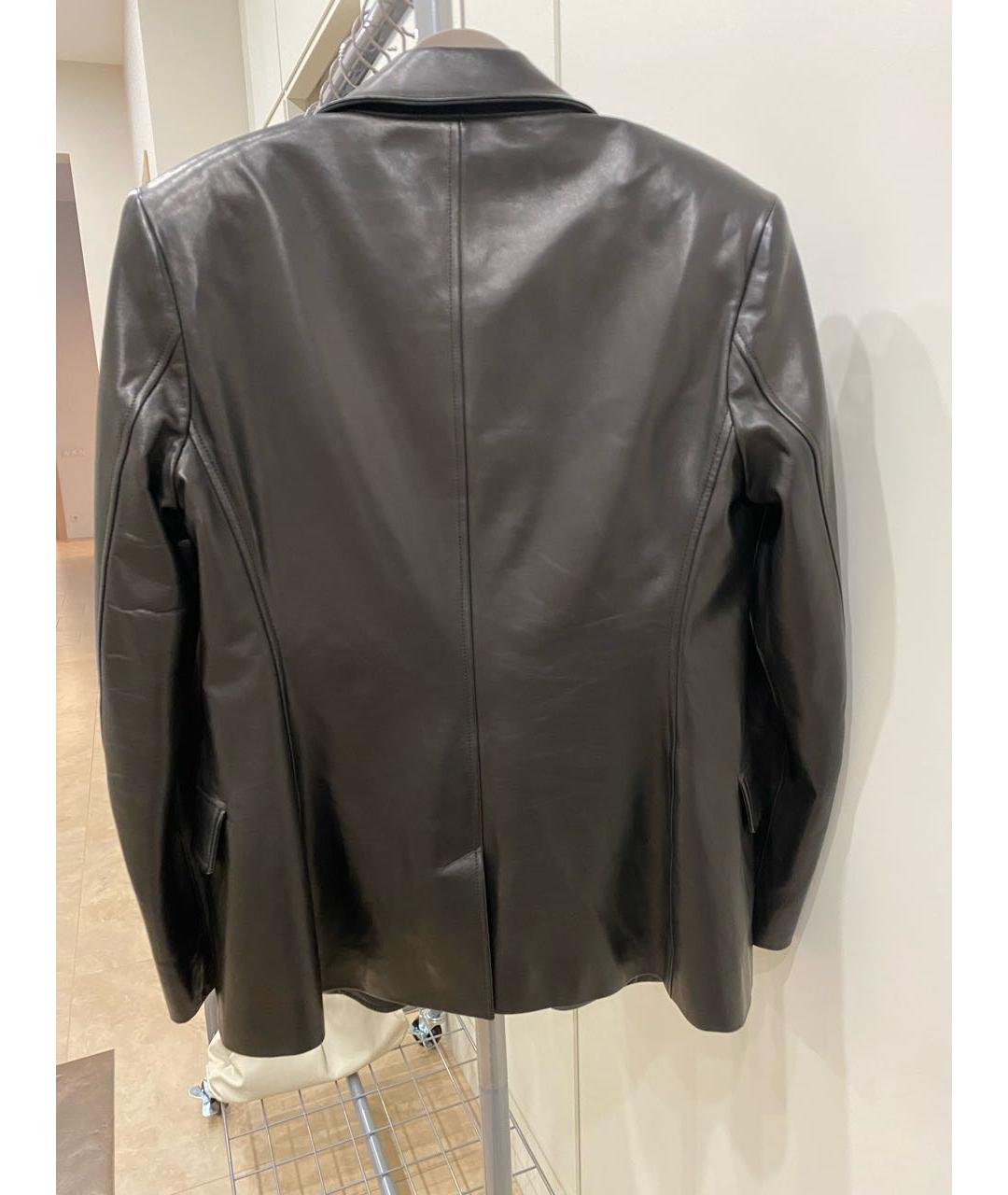 DROME Черный кожаный жакет/пиджак, фото 2