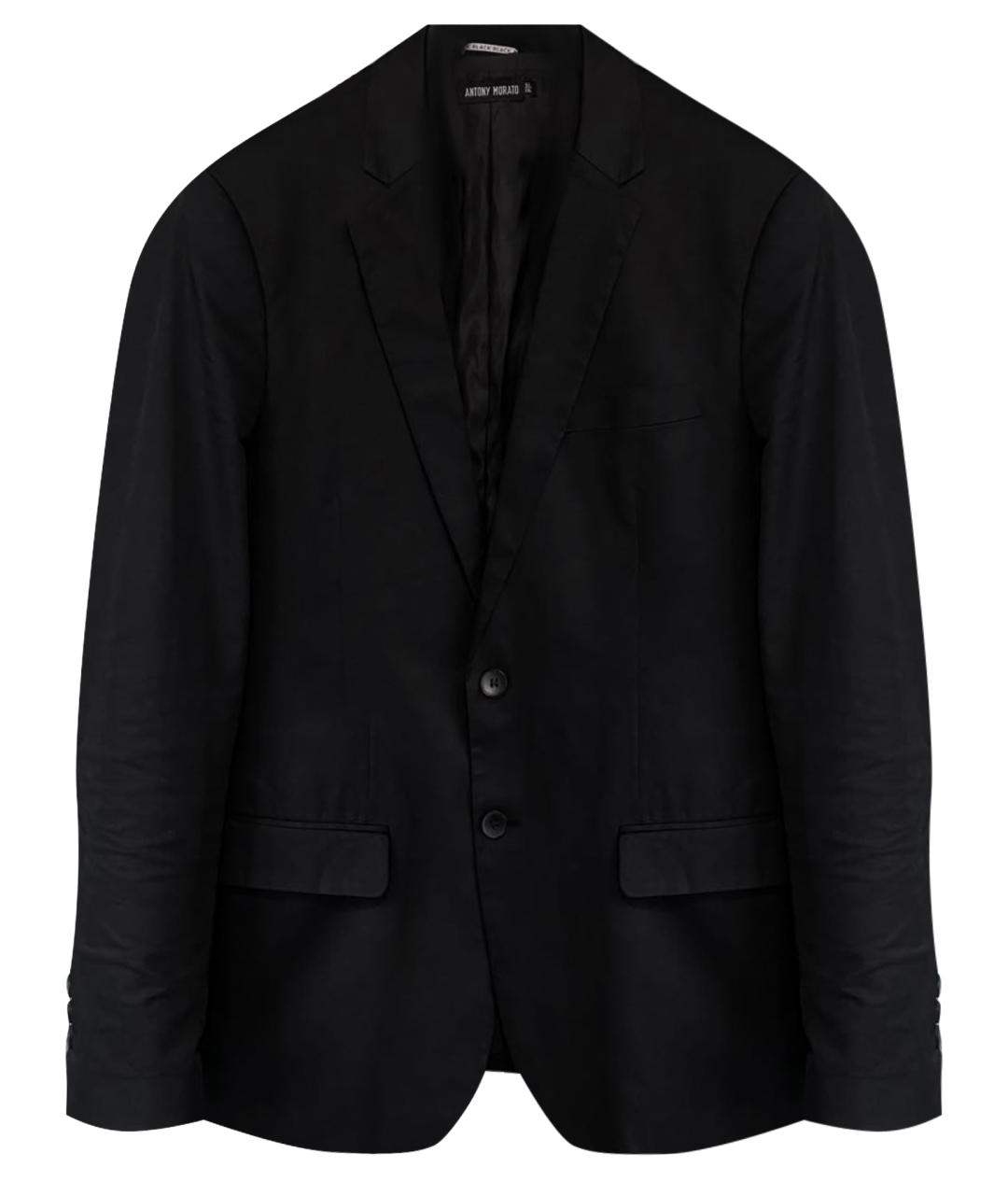 ANTONY MORATO Черный хлопко-эластановый пиджак, фото 1