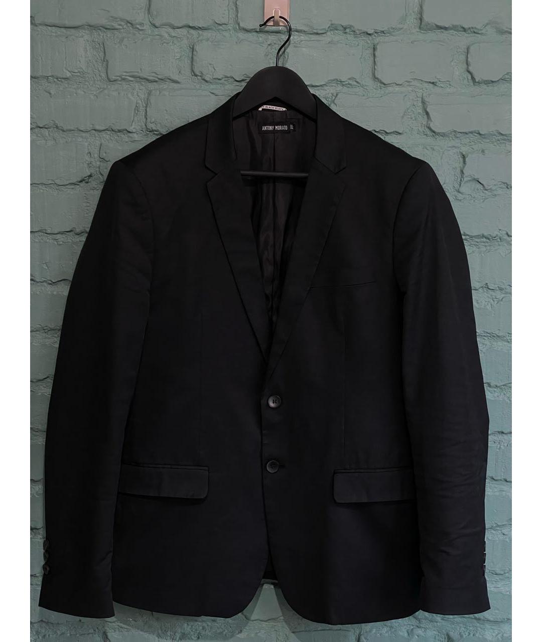 ANTONY MORATO Черный хлопко-эластановый пиджак, фото 3