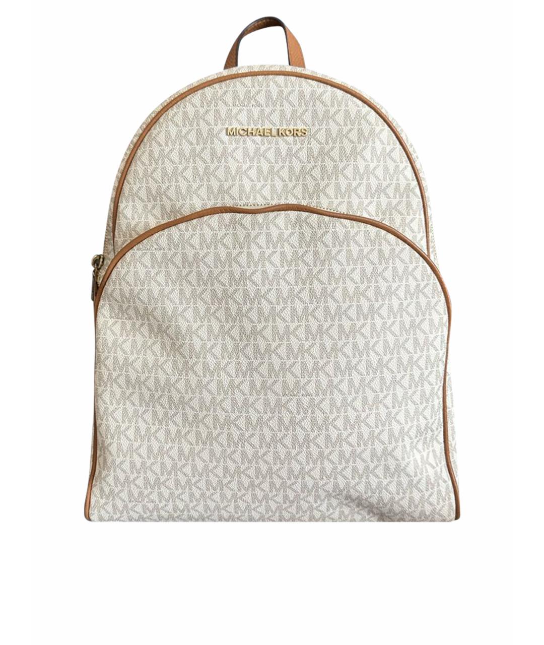 MICHAEL MICHAEL KORS Бежевый кожаный рюкзак, фото 1