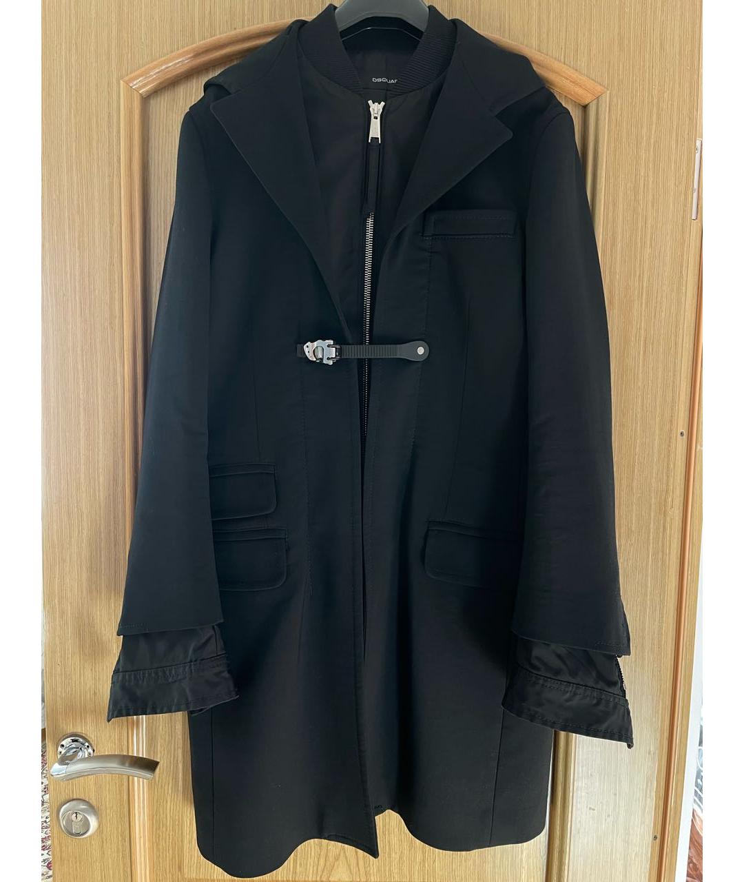 DSQUARED2 Черное шерстяное пальто, фото 9