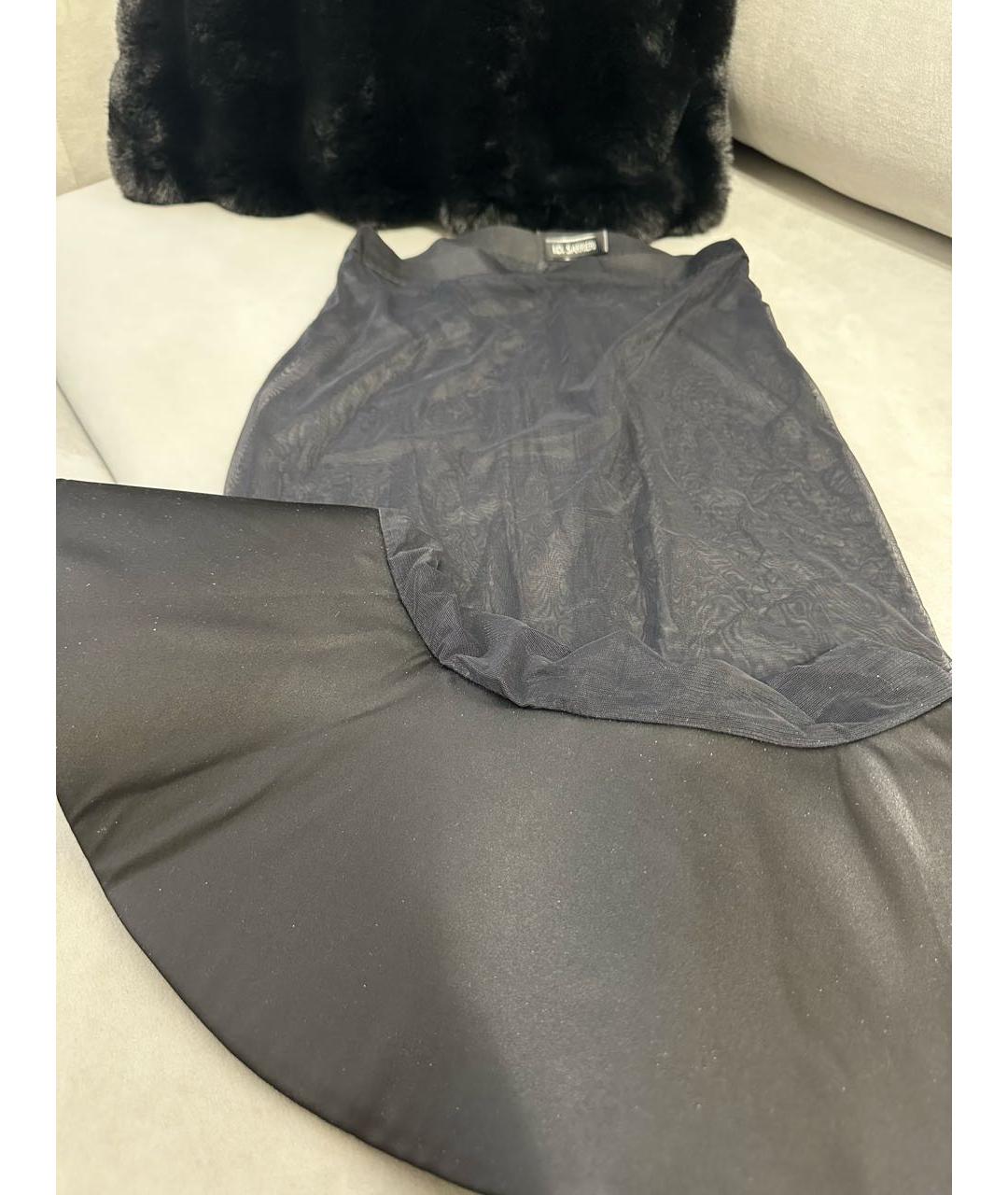 I.D. Sarrieri Черная шелковая юбка миди, фото 2