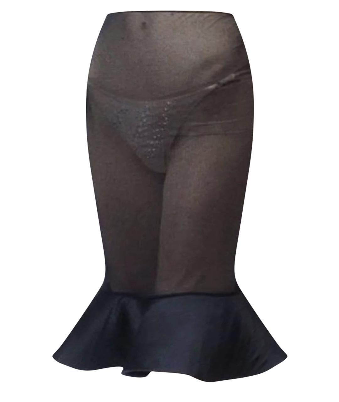 I.D. Sarrieri Черная шелковая юбка миди, фото 1