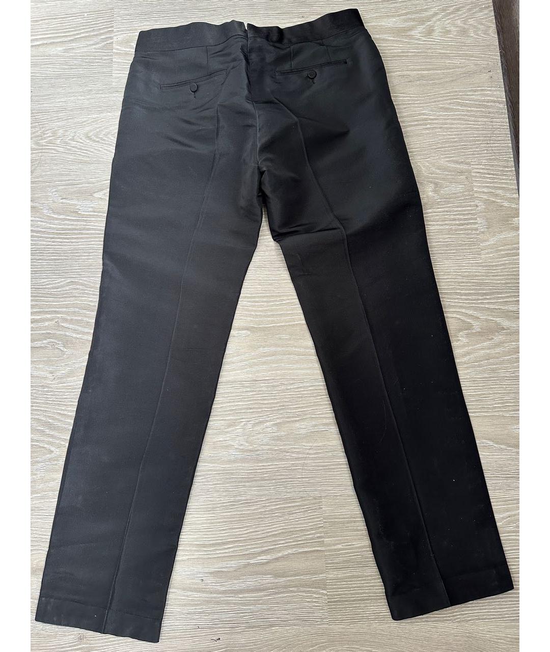 GUCCI Черные вискозные классические брюки, фото 2