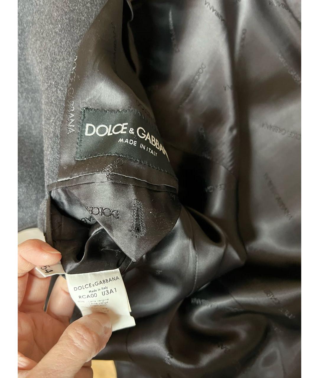 DOLCE&GABBANA Антрацитовое шерстяное пальто, фото 7