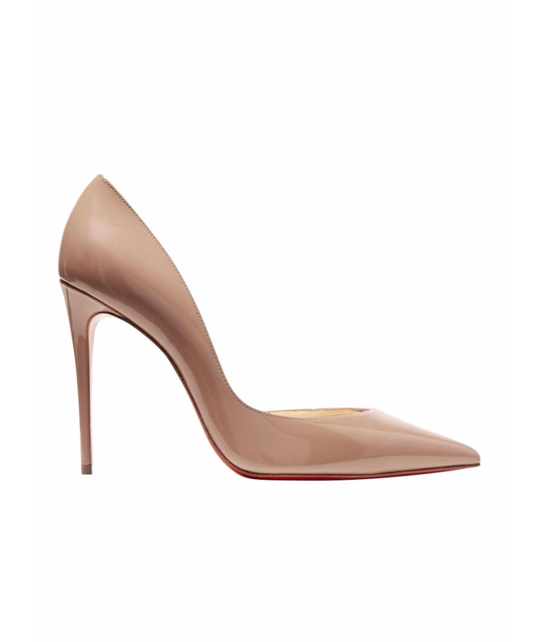 CHRISTIAN LOUBOUTIN Бежевые туфли из лакированной кожи, фото 1