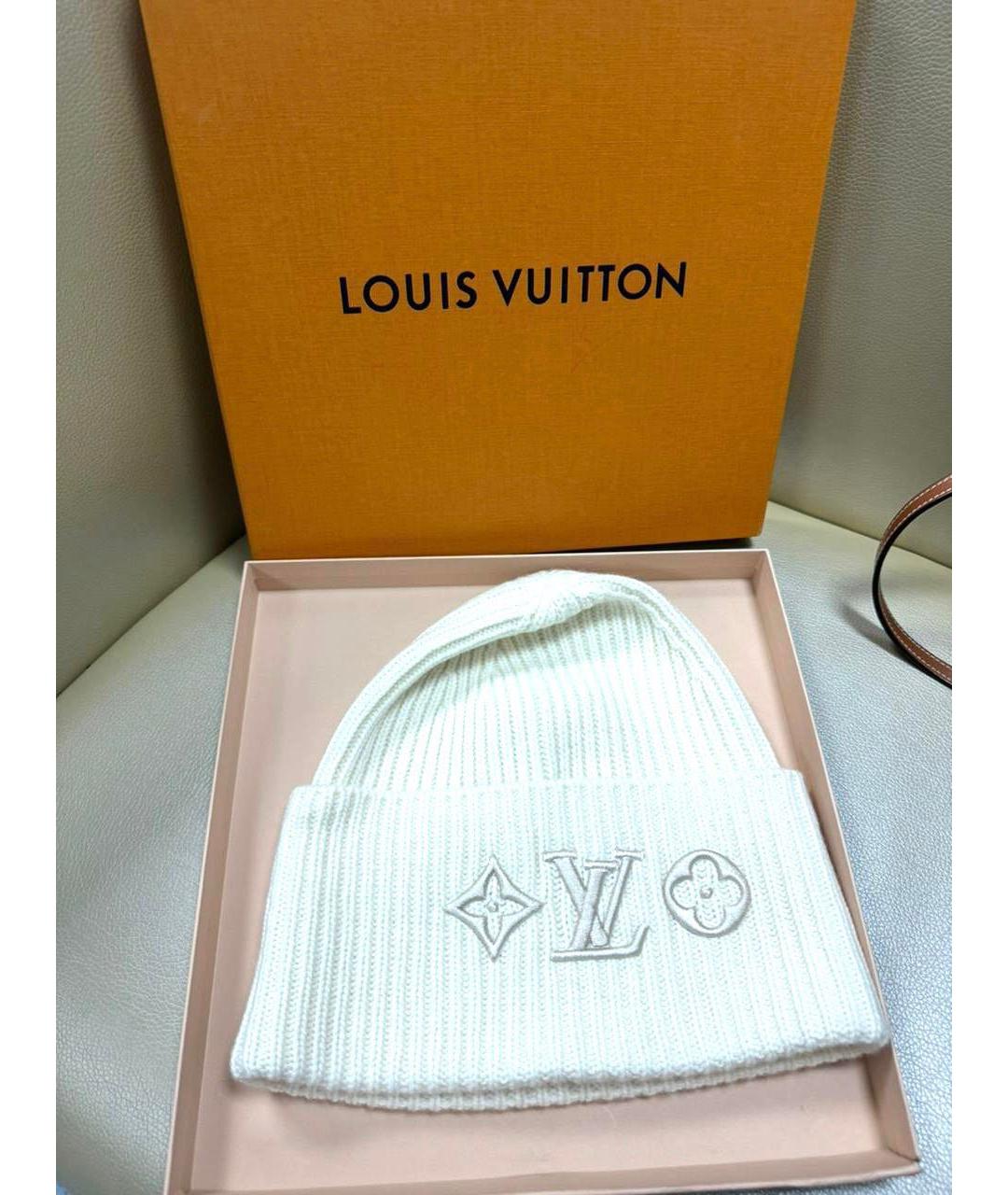 LOUIS VUITTON Белая шапка, фото 2