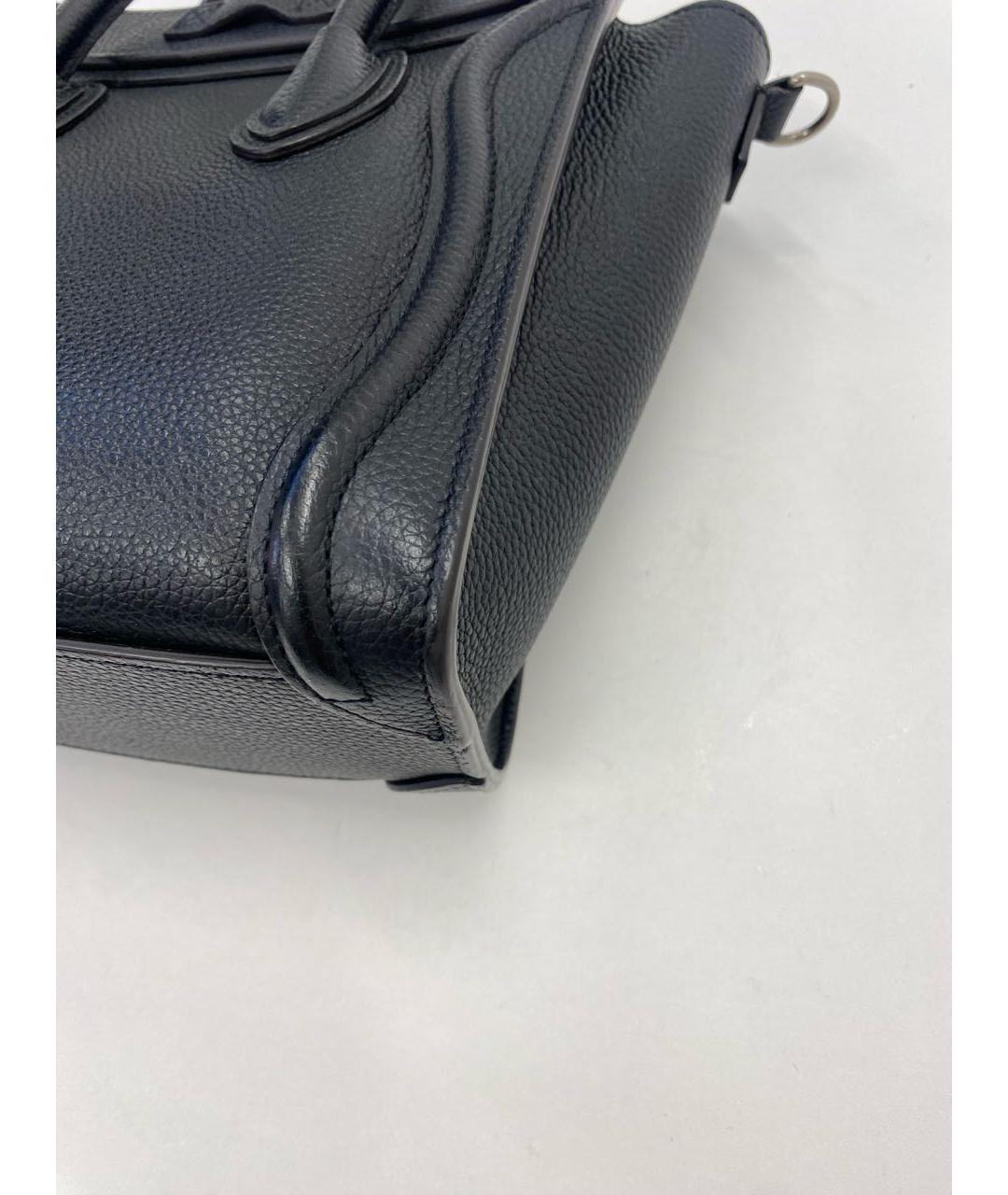 CELINE PRE-OWNED Черная кожаная сумка через плечо, фото 2