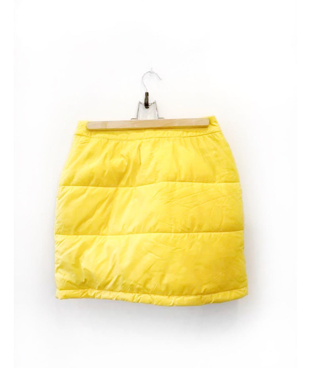 MOSCHINO Желтая полиэстеровая юбка мини, фото 2