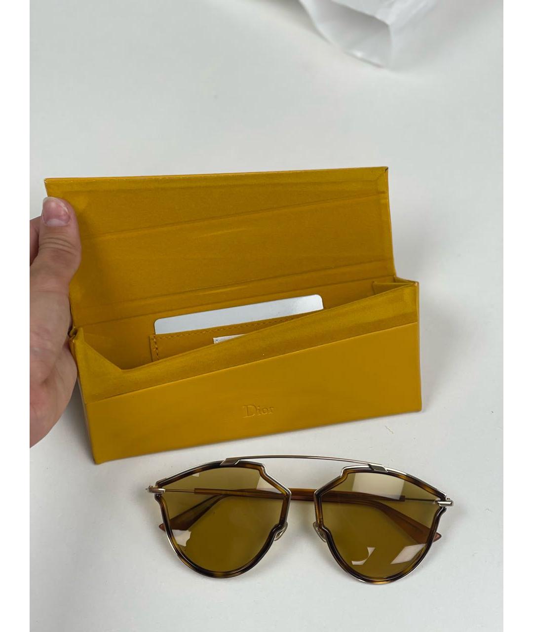 CHRISTIAN DIOR PRE-OWNED Коричневые солнцезащитные очки, фото 7