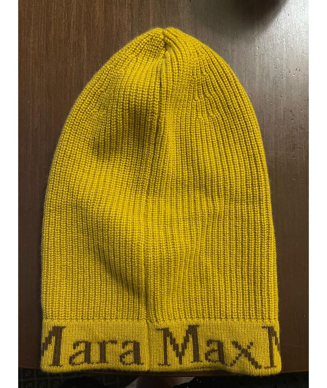MAX MARA Горчичная шерстяная шапка, фото 2